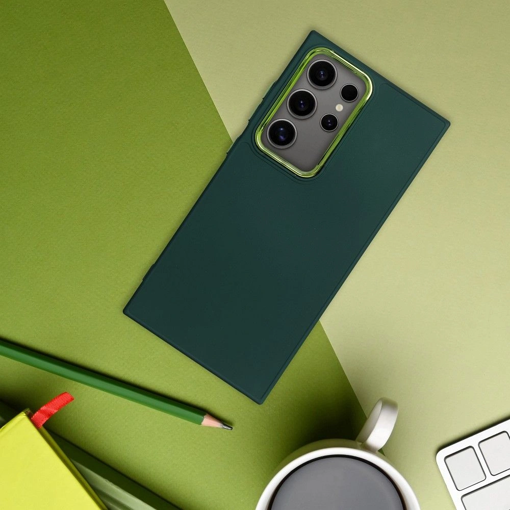Smart Samsung Galaxy S25 Ultra frame dėklas, žalia, 5 nuotrauka